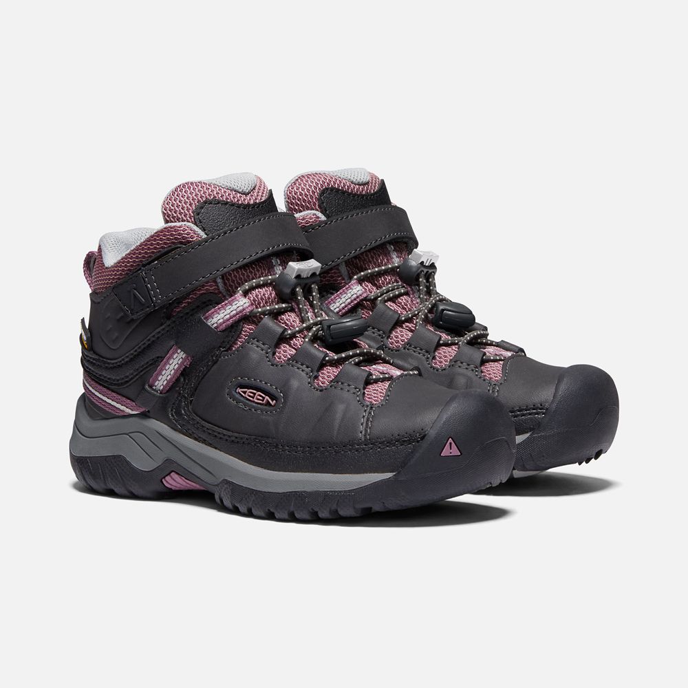 Bottes de Randonnée Keen Enfant Noir/Rose | Targhee Waterproof | JDEFL-0128